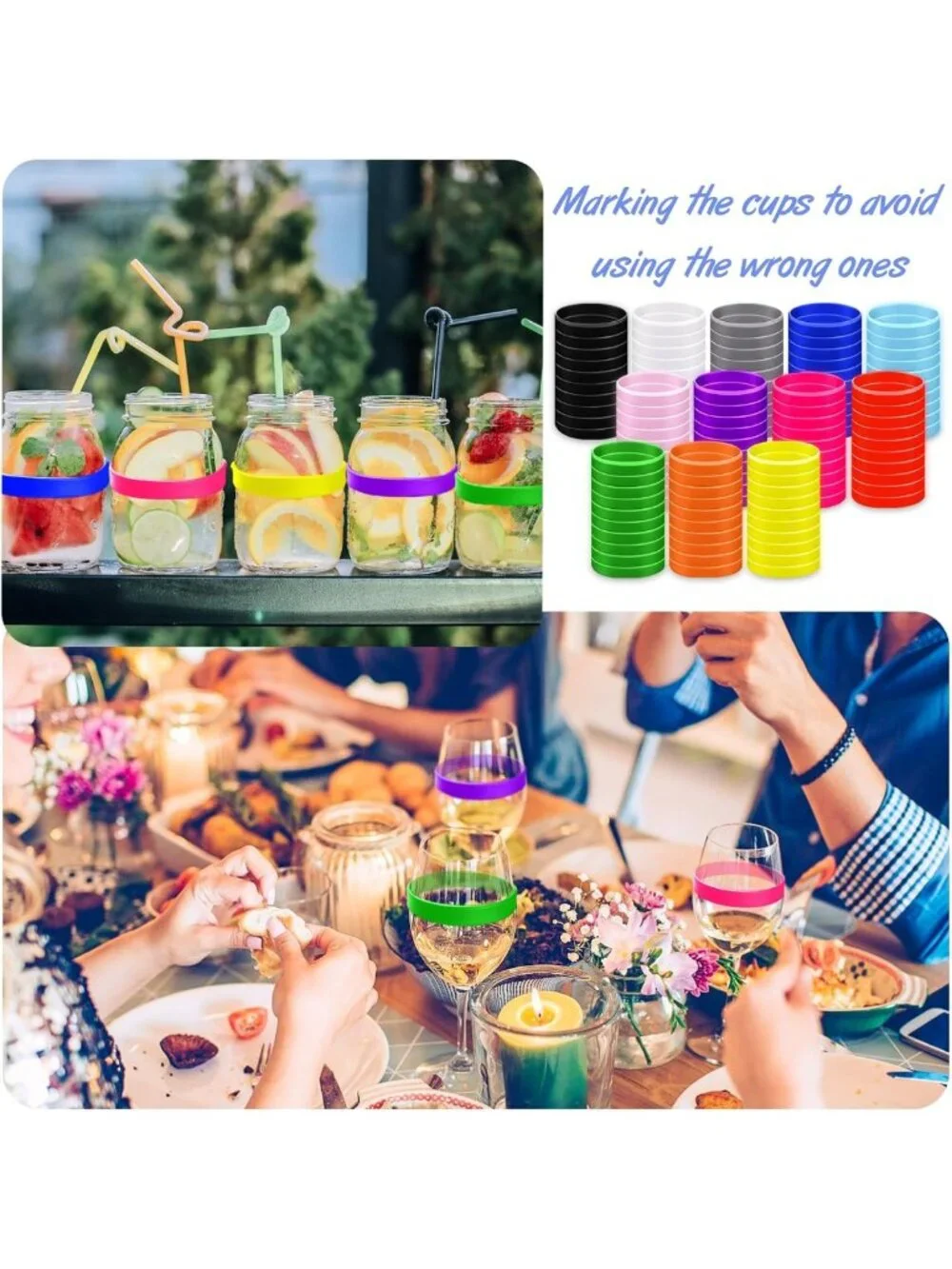 Vibrant Silicone Wristbands - 120 Blank Rubber Bracelets for Teens & Adults